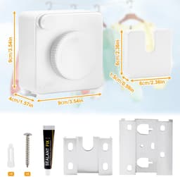Omgoods - Intrekbare Waslijn met 4.8m Stalen Kabel - Geen Verzakking voor Badkamer en Balkon — thumbnail 2