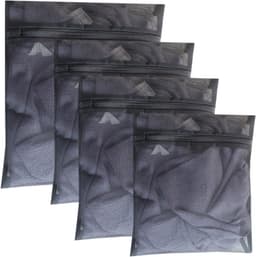 Thijox - Wasnet voor wasmachine 4 stuks - Waszak met ritssluiting, mesh-waszak voor beha, sokken, ondergoed en babykleding in 3 maten (zwart) — thumbnail 2
