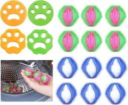 Huisdier Haarverwijderaar - Wasbal Pluizenbol - Kleding Reinigen - Verzamel Haar Automatisch - 16 Stuks - Zwart — thumbnail 1