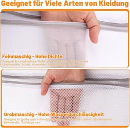 Waszakken Set - Polyester - Grof- en fijnmazig - Robuuste ritssluiting - Voor Kleding — thumbnail 5