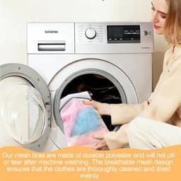 Dailygoods - 4 stuks netwaszakken voor delicate was – ademend fijn gaas – beschermt lingerie, bh’s, sokken en babykleding – met ritssluiting – wasmachine- en drogerbestendig — thumbnail 3
