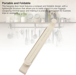 Dailygoods- Droogrek - Over de Deurhanger - Intrekbare Stang - Opvouwbaar - Draagbaar - Aluminiumlegering — thumbnail 3