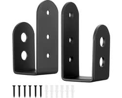 Deurframe beugels 2 x 4 - staal - U-vormige veiligheidssluiting - voor extra beveiliging - ShopVlot
