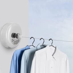 Intrekbare Waslijn - Droogtouw RVS - Kleding Drogen - Roestvrij Staal 304 - 2 meter - Zilverkleurig — thumbnail 4