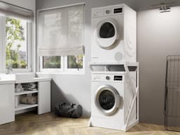 Wasdroger Opzetkast - Stapelrek - Ruimte Besparen - Universeel Ontwerp - 100 kg Capaciteit - Wit — thumbnail 4