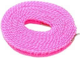 Draagbare Waslijn - Antislip Touw - Kleding Drogen - Robuust Nylon Materiaal - 5 Meter - Roze — thumbnail 1