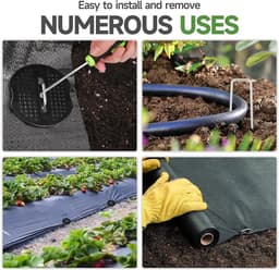 SnelShoppen - 50 Stuks Weed Fleece Haken, Grondankers, Antiroest Gegalvaniseerde Grondankers voor Tuin, Mulch en Kunstgras met Onderlegschijven — thumbnail 5