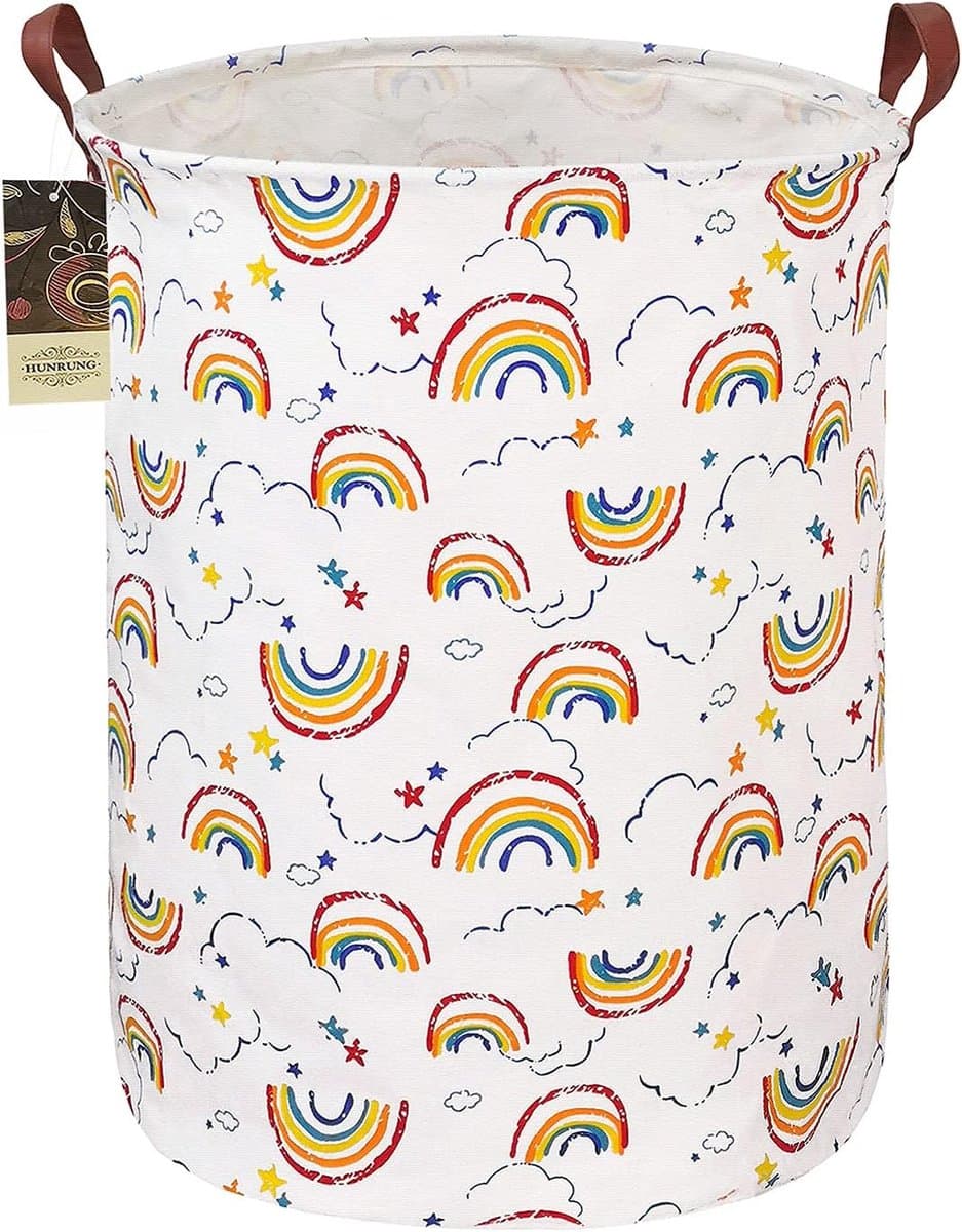SnelShoppen - Grote Wasmand Hammer - Lichtgewicht Opbergmand van Canvas - Waterdichte Speelgoed Organizer voor Vuilnis, Kleding, Badkamer, Kids Kamers — afbeelding 1