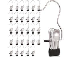Sterke Hanger Clips 30 Stuks - Multifunctionele Kledingclips en Wasknijpers voor Kast en Wasruimte - Broekclips voor Kleding, Hoeden, Sokken, Handdoeken en Reizen