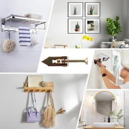 50 sets gipsplaatankers, gipsplaatbevestigingsschroeven, voor gipsplaat, vezelplaat, holle wand, gordijn — thumbnail 3