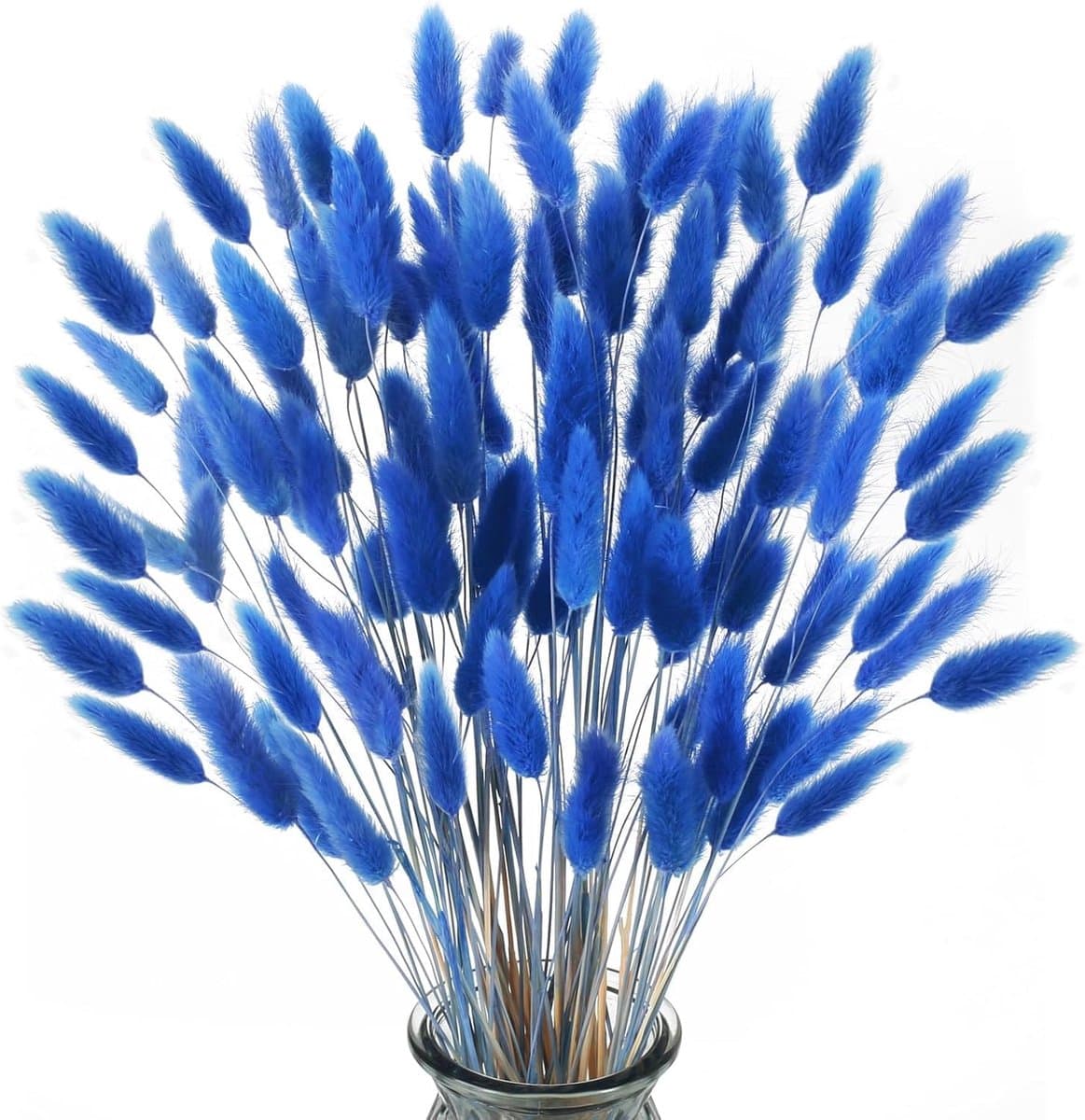 Gedroogde bloemen, pampasgras, bloemen, konijnenstaart, pampasgras, decoratief blauw gras, gedroogd blauw pampasgras, natuurlijke pampasgras, voor woondecoratie, tafel — afbeelding 1