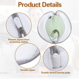 4 stuks beha-wasnet voor wasmachine, beha, wasnetbeha, waszak, klein van polyester, waszak met ritssluiting, beschermt gevoelige kleding — thumbnail 2