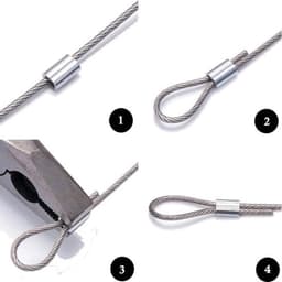 MK Stoer - Draadkabel voor Hondentouw en Waslijn - Aluminium en Staaldraad - 50 Stuks, Geschikt voor Diverse Objecten - Zilverkleurig — thumbnail 3