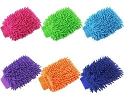 Autowashandschoenen, Auto Washandschoenen Microvezel, Zachte Koraal Autowashandschoen, Chenille Handschoen, voor Autowassen Nudel, Washandschoen Polijster Auto Motorfiets