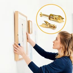 100 Zelfborende Gipsplaatschermen met Verzinkte Schroeven, 2 Maten | 12x30mm 12x40mm, Met Schroevendraaier, Mangaanstaal Pluggen Zonder Boren, voor Spiegels, Afbeeldingen, Planken, Gordijnen — thumbnail 2