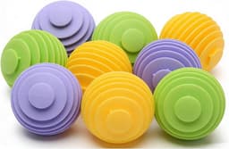 Wasbal voor wasmachine, 9 stuks, herbruikbare rubberen wasballen, anti-verstrikking, wasballen voor wasmachine, droger en wasdroger — thumbnail 2