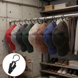 Set van 20 zwarte kunststof wasknijpers met haak, 360 graden draaibare anti-slip klemmen voor droogrek, handdoeken, hoeden en kleding — thumbnail 4
