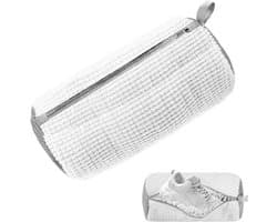 Waszak voor schoenen - set van 2 waszakken voor in de wasmachine met rits, chenille waszakken voor delicate schoenen en kleding