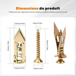 100 sets Drywall zelfborende ankers met schroeven — thumbnail 5