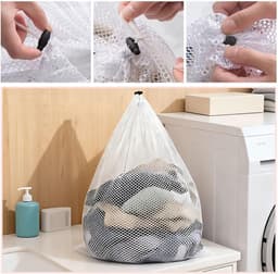 Wasmachinezakken 4 Stuks - Dikke Mesh - Trekkoord - Beschermt Kleding Bij Het Wassen - ShopVlot — thumbnail 5