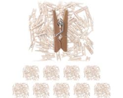 1000 x mini houten wasknijpers - sierknijpers - mini wasknijpers - retro