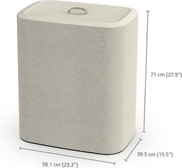 Equivera Wasmand 3 Vakken - Wassorteerder - Driedelige Wasmand - Organizer Kleding - Laundry Basket - Wasbox — thumbnail 2