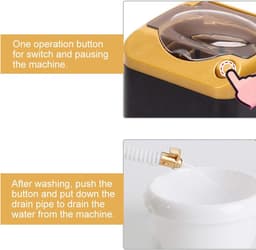 Mini Elektrische Wasmachine - Automatische Makeup Brush Cleaner voor Kinderen - Mini Wasmachine voor Makeup Sponzen (Goud) — thumbnail 4