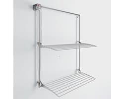 Wanddroogrek Wall Plus - aan de muur gemonteerd - verticaal wasrek - aluminium en staal Wanddroogrek