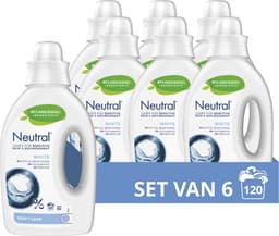 Neutral - Vloeibaar Wasmiddel - Wit - Parfumvrij - 6 flessen - 120 wasbeurten - Voordeelverpakking — thumbnail 1