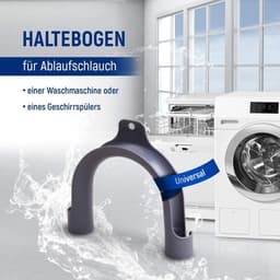 Universele afvoerslang 3/4 x 3 meter - met houder verlenging - voor wasmachine en vaatwasser - Ø 19/22 mm - gebogen houder — thumbnail 2