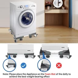 BOTC Wasmachine Verhoger met Wielen - Wasmachine opbouwmeubel - Wasmachine Verhoger - Universele verhoging voor Witgoed — thumbnail 3