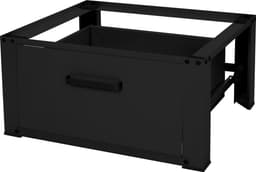 Wasmachine verhoger, Wasmachine Onderstel 63x54x31 cm met lade in zwart ML design — thumbnail 1