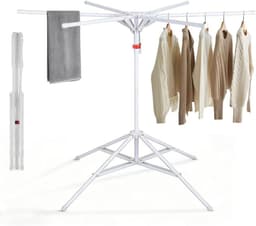 Droogrek Toren - Wasdroger Standaard - Kleding Drogen - Flexibel Instelbaar - XXL - Grijs — thumbnail 1