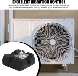 Airco Ondersteuning Pads - AC Stabilisatoren - Buitenunit Plaatsing - Heavy Duty Anti Trilling - 4 Stuks 500kg - Zwart — thumbnail 2