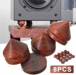 Speaker Isolatie Voeten - Demper Pads - Geluid Verbeteren - Set van 8 - 12x6x3 cm - Bruin — thumbnail 2