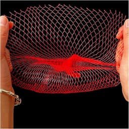 Fruit Opslag Netjes - Groente Netten - Fruit Transport - Herbruikbaar Nylon Mesh - 35 cm - Rood — thumbnail 4