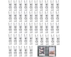 Byshayne- Foto Clips 100 Stuks - Kleine Wasknijpers - Kunststof - Decoratie - DIY Projecten - Diverse Kleuren - Stevige Klemkracht