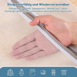 Set van 2 grote waszakken voor wasmachine, 50x60 cm, herbruikbaar met ritssluiting — thumbnail 2