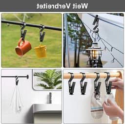 Set van 10 Kledingknijpers voor Camping, Tenten en Handdoeken - Plastic Hangers voor Broeken, Schoenen en Sokken — thumbnail 5