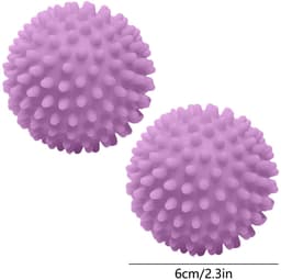 Herbruikbare wasdrogerballen 6PCS Paars - Milieuvriendelijk alternatief voor wasverzachter. Verzacht en pluizig de was. Verwijdert kreukels — thumbnail 2