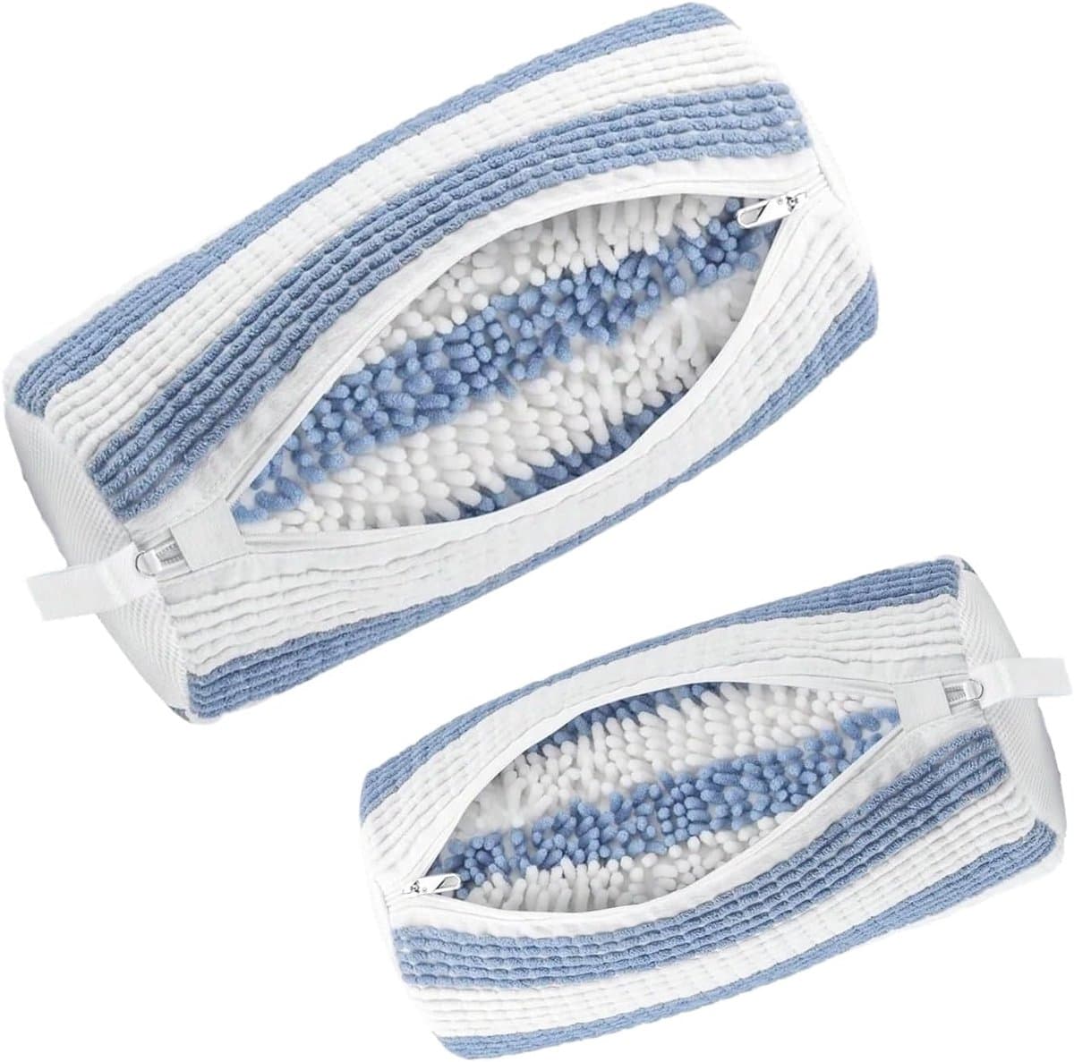 Schoenwaszak, wasmachine, waszak, schoenen wasmachine, schoenwaszak, schoenen wasmachine zak met 360° reinigingspluisje, schoenenzak voor wasmachine en droger (blauw - wit - 2 stuks) — afbeelding 1