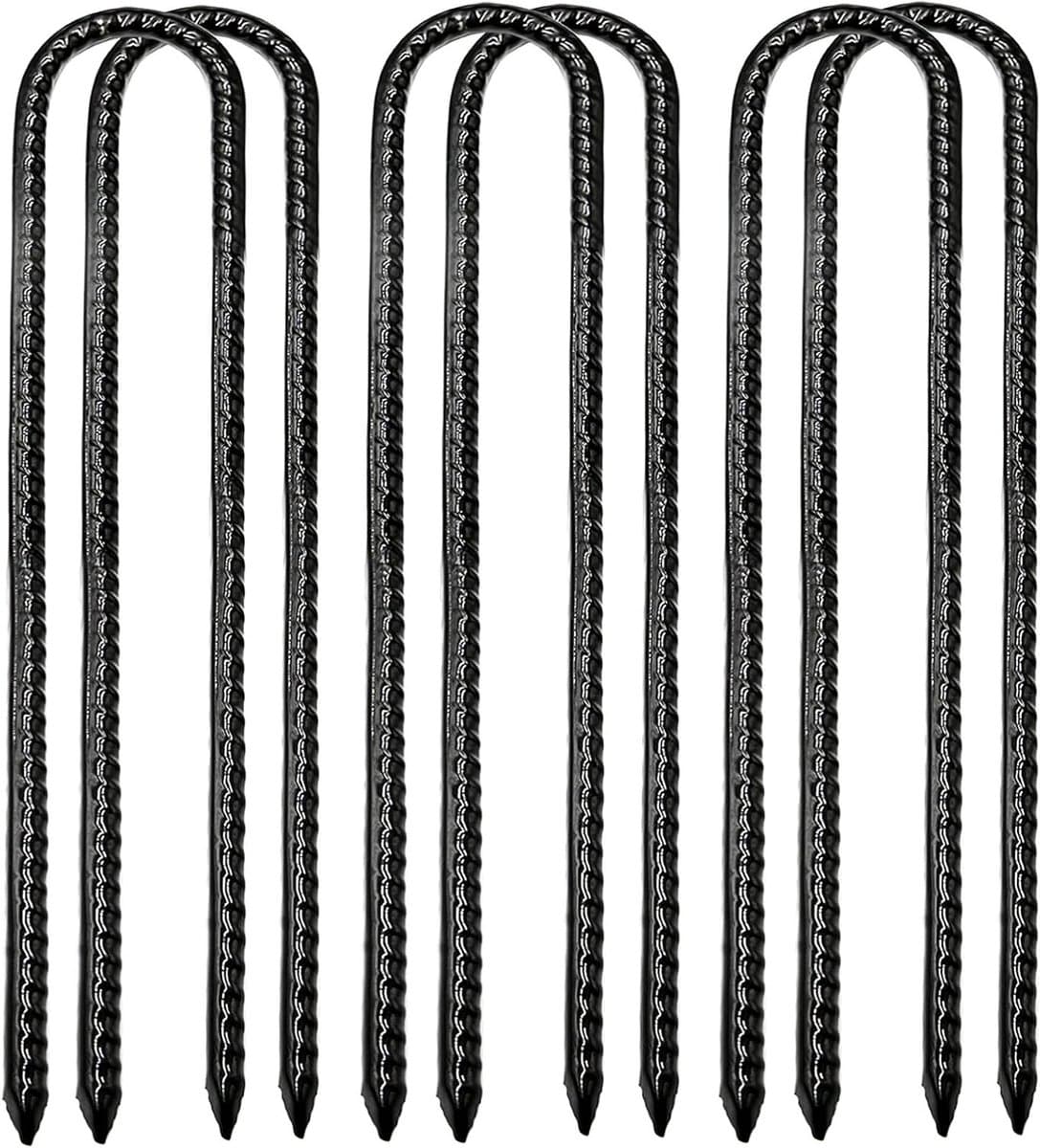 Sterke grondankers voor tenten en trampolines - 6 stuks van 30 cm, gegalvaniseerd en duurzaam voor tuin en landschap — afbeelding 1