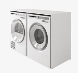 Wasmachinekast - Badkamerkast Opbouw - Ruimte Organiseren - Modulaire Constructie - 130 cm Breed - Mat Wit — thumbnail 1