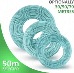Waslijn met Kern - Stabiele Lijn - Was Ophangen - Stalen Binnenlaag - 50 Meter - Turquoise — thumbnail 4