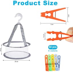 Dailygoods- Kledingklemmen 60 Stuks - Kledingklemmen met Mand - Antislip Klemmen - Waterdichte Klemmen - Roestvrij Staal - Ideaal voor Organiseren - Wasklemmen — thumbnail 5