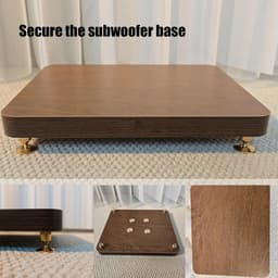 Subwoofer Isolatie - Luidspreker Platform - Audio Verbetering - Koperen Schokdemping - 20x28cm - Walnoot — thumbnail 5