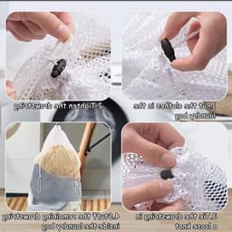 Extra grote waszakken XXL - 70 x 90 cm wasnet voor shirts, jassen, dekens en beddengoed met trekkoord sluiting — thumbnail 2