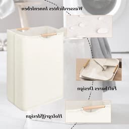Ruime Wasmanden Set van 2, 40×30×59cm, Ideaal voor Wasopslag met Handvat, Perfect voor Badkamer en Slaapkamer — thumbnail 2