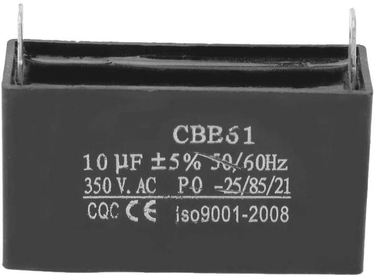Dailygoods - CBB61 Condensator - Startcondensator Ventilatormotor - 350VAC 10UF - 2 Pin - Compact en Praktisch - Voor Ventilators en Motoren — afbeelding 1