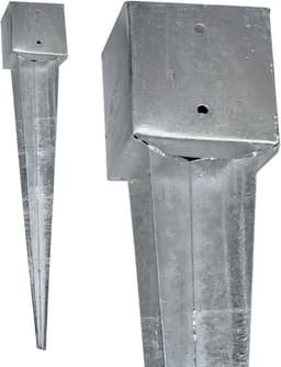 Vierkant Grondanker - Slaganker Staal - Stevig Fundament - Thermisch Verzinkt - 750 of 900 mm - Zilver — thumbnail 1